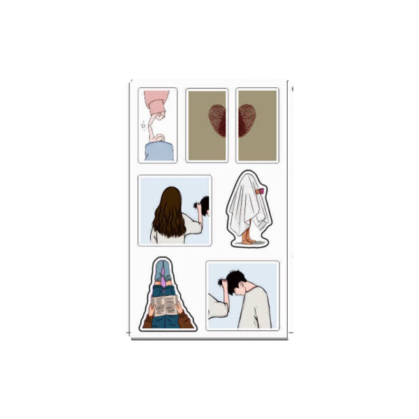 پک استیکر ژله ای طرح لاو - Image 3